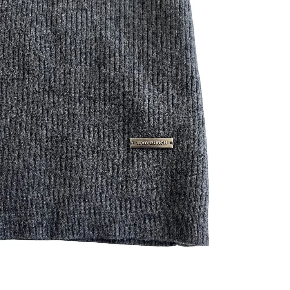 Tory Burch Gray Merino Wool Turtleneck Sweater XS – Luxe Cozy Pullover